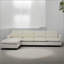 4-Seater Modern Fabric Modular Cloud Sofa With Ottoman-2010363416
