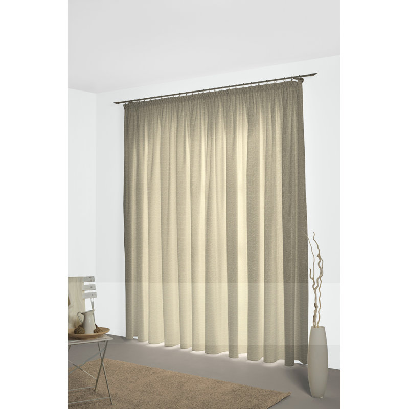 Torbole Polyester Blend Room Darkening Curtain Single Panel, 132cm wide x 395cm high, Lime green