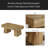 Wooden Dining Table,Rectangular Center Table,Spacious Coffee Table
