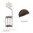 Winston Porter Floor Lamp with End Table - Modern Rustic Side Shelves with USB Charging Port, LED Light Bulb, and Drum-Shaped Shade - Standing Lights