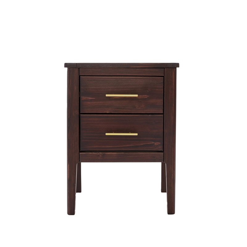 Almarosa 45cm W Particle Board / Chipboard Bedside Table, Brown