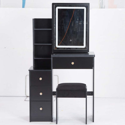 Petite coiffeuse 29,2 "+ tabouret rembourré