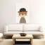 Friendly Striped Tiger Minimalist Playful Tiger Wall Art Print by Mathieu - Wrapped Canvas Print-371874476