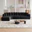 Ensemble de canapé modulaire en chenille de 131,1 pouces, canapé incurvé moderne en forme de nuage, comprenant 10 coussins, canapé d'angle en tissu de salon, canapé modulaire en L (méridienne gauche)-928420811-928420814