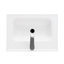 Petit meuble-lavabo de 20 po avec lavabo et robinet d'eau chaude et froide, armoire de salle de bain autoportante avec lavabo en céramique, rangement pour salle de bain avec 1 porte et tablette ouverte en fer-115922401