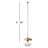 Shayna Brin Gold Metal Hanging Pendant Light
