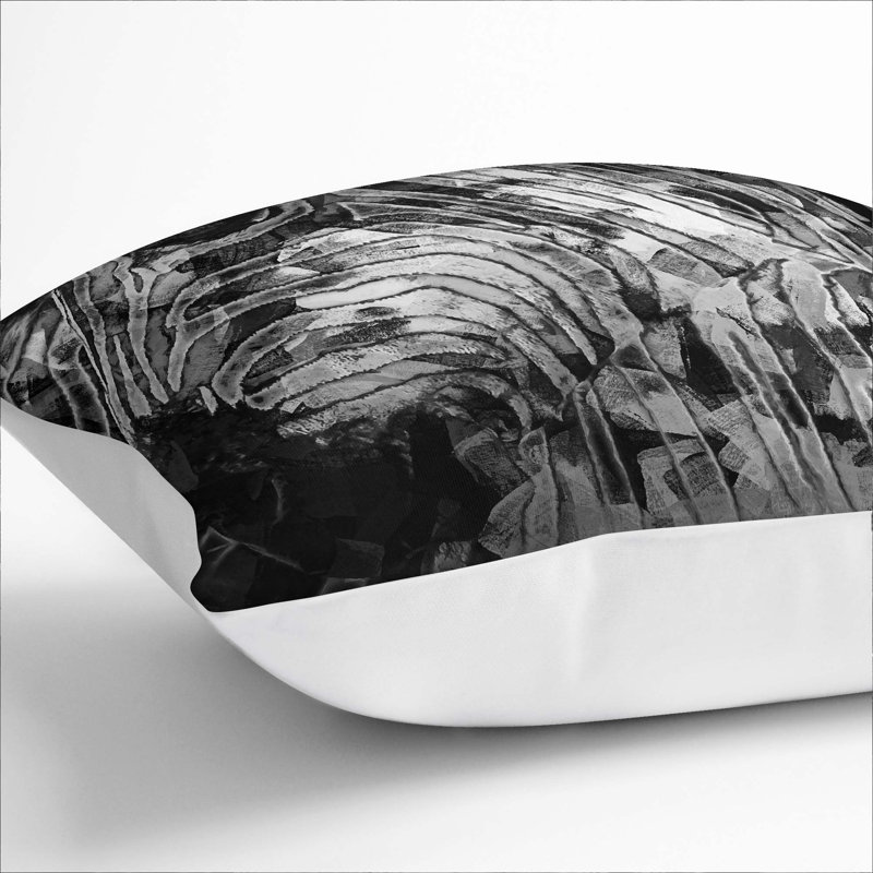 Animal Print Square Cushion, 40cm H x 40cm W x 15cm D, White
