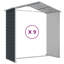 Remise de jardin Brisayda en acier galvanisé 6,3 x 26,6 x 6,5 pieds