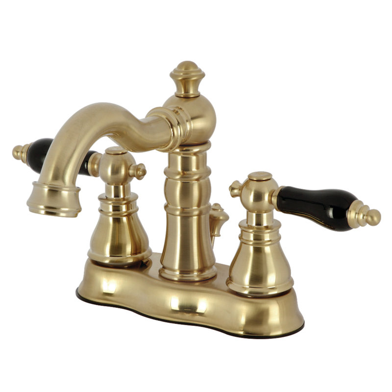Robinet de salle de bain American Patriot, Laiton brossé / noir
