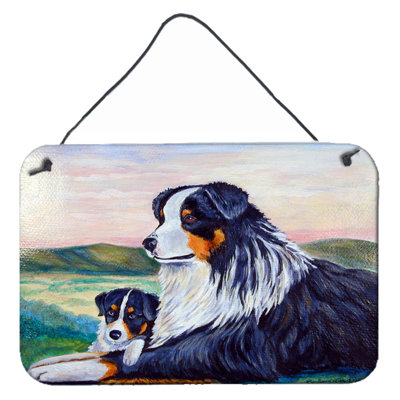 Australian Shepherd Painting Print Plaque