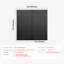 Panneaux perforés métalliques, 81 x 41 cm, 2 panneaux, organisateur mural robuste en acier, noir-417258541