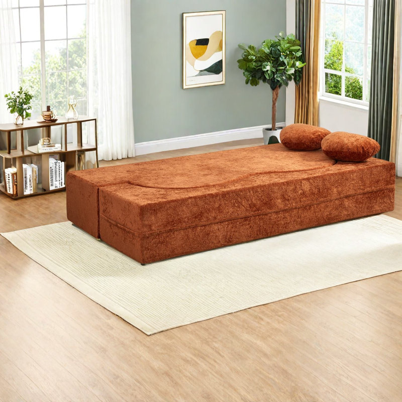 Compression Sofas, 78.7 Inch Polyester Convertible Bed, Modern Home