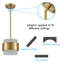 Luminaire suspendu en verre laiton-127657818
