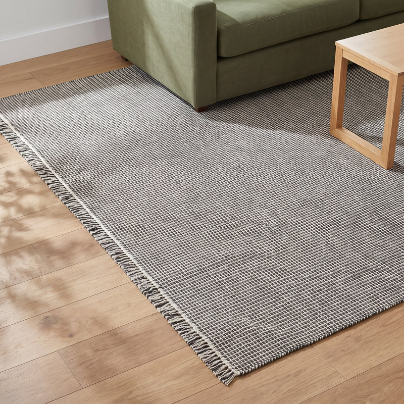 Bester Hand Woven Cotton Geometric Rug, Rectangle 6' x 9'
