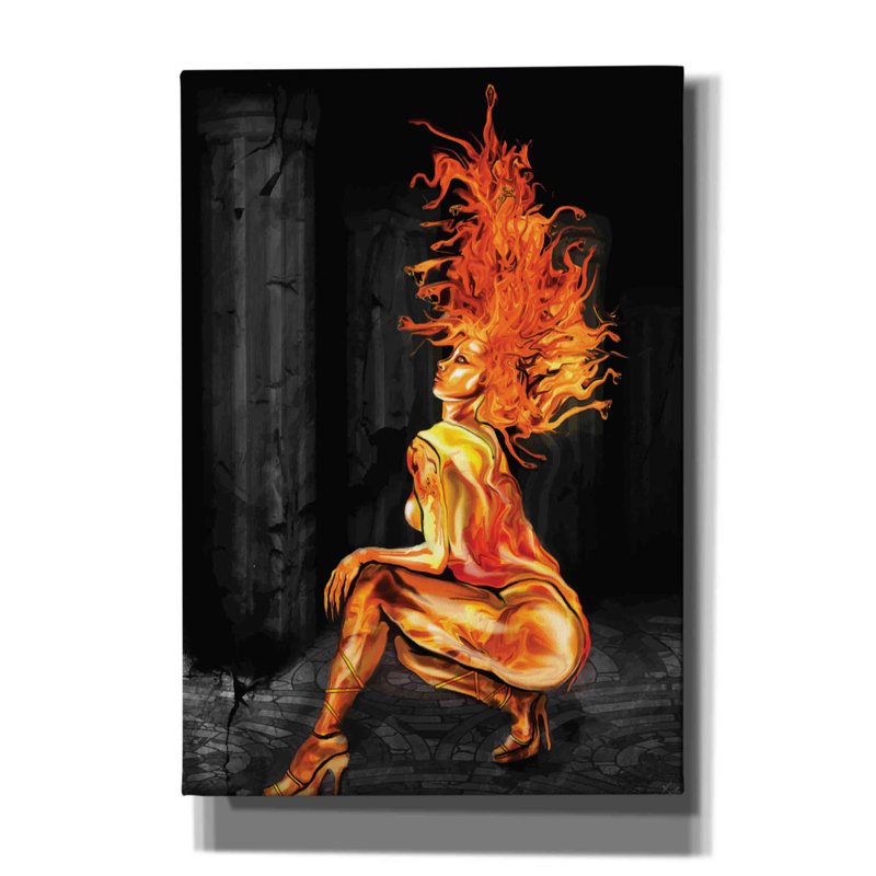 «Medusa» par Michael Stewart, art mural sur toile, H 26 po x l 18 po x P 0,75 po