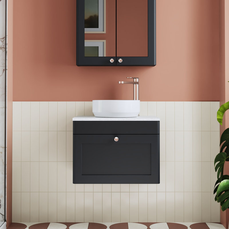 Classique Bathroom Vanity, Soft Black, 60cm W