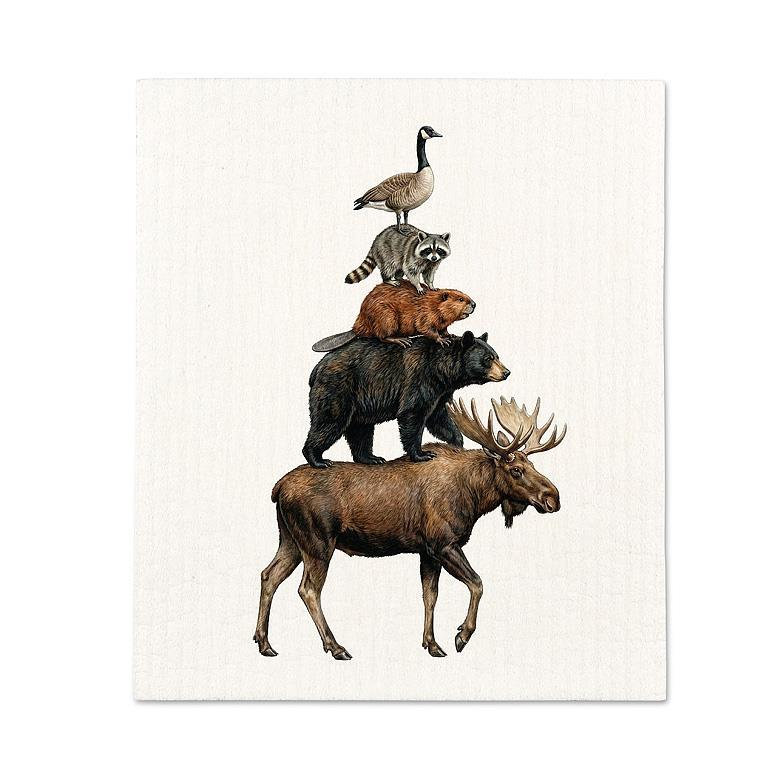 Canadian Animals Dishcloth