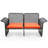 Leneve 55.9'' Wide Rectangle Steel Patio Sofa with Cushions