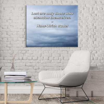 Artsy Quote By Hans-Ulrich Rudel Gallery Wrapped Canvas