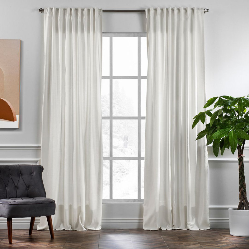Panneau décoratif décoratif extra large et très long fait sur mesure, Écru, L 52 po x L 204 po