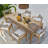 Chesapeake Rectangular Teak Outdoor Dining Table With Umbrella Hole , 86'' in. W 40'' in. D