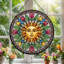 Panneau de vitrail Sun Face ， 7,8H-1185619672
