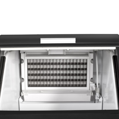 Maxx Ice V-Series Self-Contained Ice Machine, in Stainless Steel with Black Trim