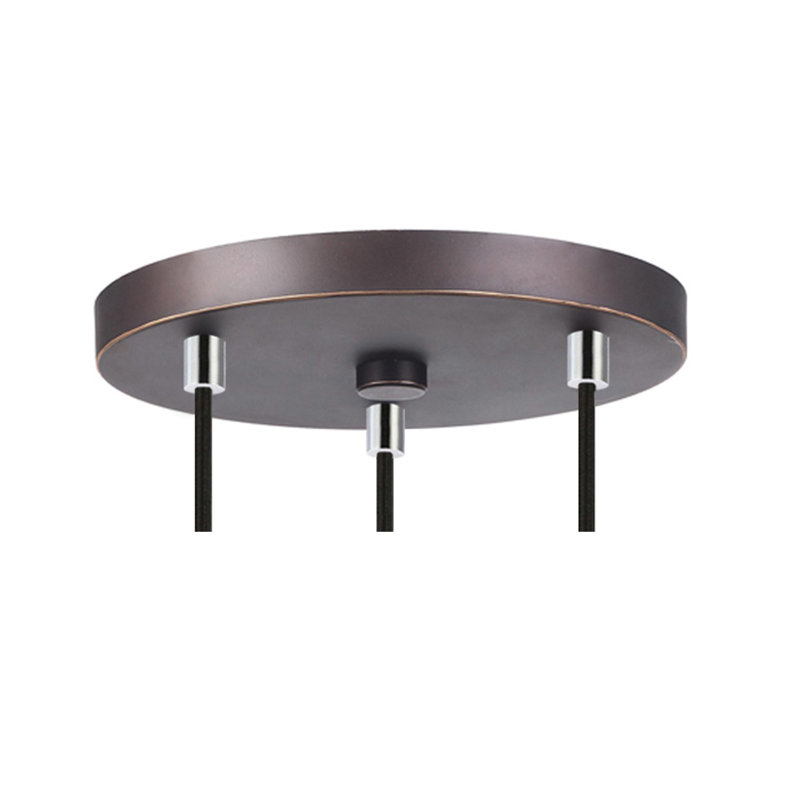 Luminaire dôme grappe 3 lumières Herr, Mercure, Halogène, Chrome / Bronze