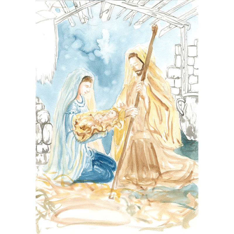 Nativity 8 - Wrapped Canvas Art Prints, 30cm H x 20cm W 