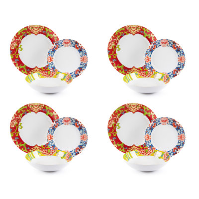 Oriental Spring Piece Porcelain Dinnerware Set - Service for 4