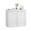Armoire de cuisine avec portes doubles, armoire à café avec tablettes réglables, buffet pour la salle à manger, le salon ou le vestibule, armoire blanche moderne