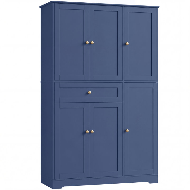 Garde-manger 68,1 po avec tablettes, Bleu