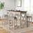 Console Table, With 4 Stools