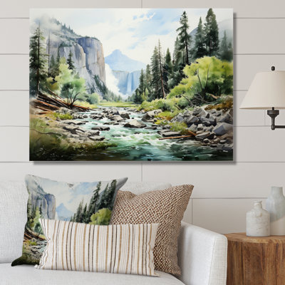 " Green Blue Mountains Cascade Symphony "