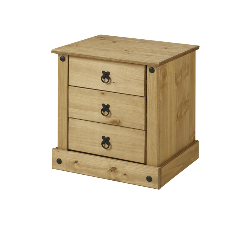 Bridewell 52cm W Solid Wood Bedside Table