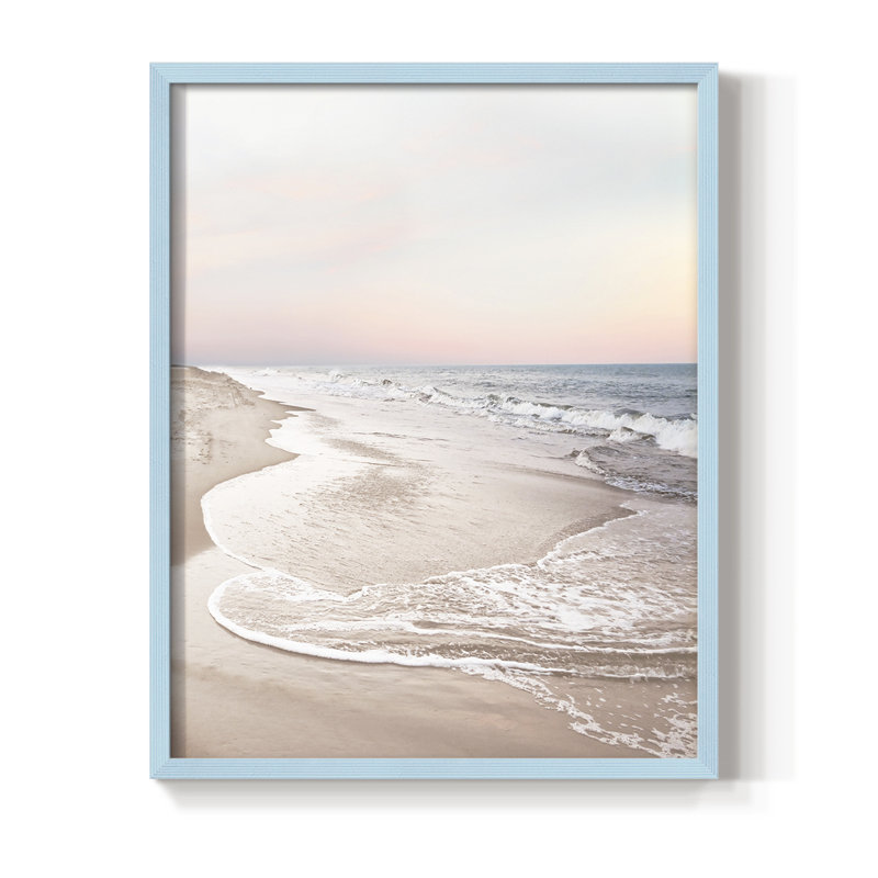Corolla Soft Sunset, reproduction encadrée - bois massif, H 21 po x l 17 po, Bleu