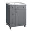 Meuble-lavabo 24 po avec lavabo en céramique, 2 tiroirs, 1 porte à fermeture en douceur-1919472546