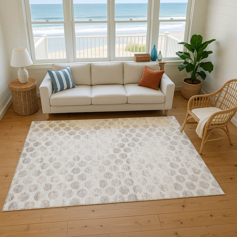 Premium Machine Washable Marasco AMF1642 Geometric Rug, Rectangle 2'6" x 3'10"
