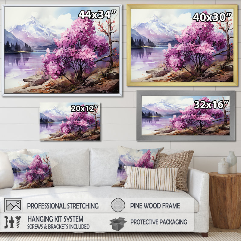 Lilacs Charm Volanco Delight sur toile, Toile tendue, H 24 po x l 32 po x P 1 po