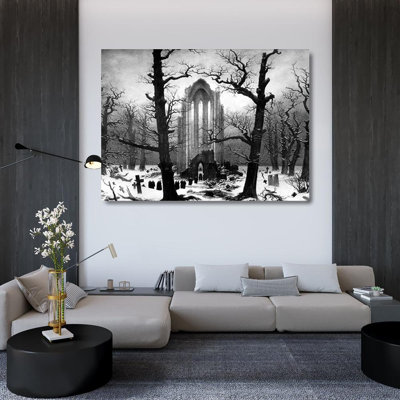 Couvent monastère dans la neige