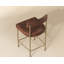 Tabouret de comptoir Seneca - Laiton antique - Bravo cognac