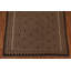 Tapis brun en laine noué à la main de conception unique 6 pi 7 po x 9 pi 5 po New Age