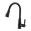 Robinet de cuisine noir avec bec rétractable - Style moderne, poignée simple pour une utilisation facile et utilisation polyvalente de l'eau.