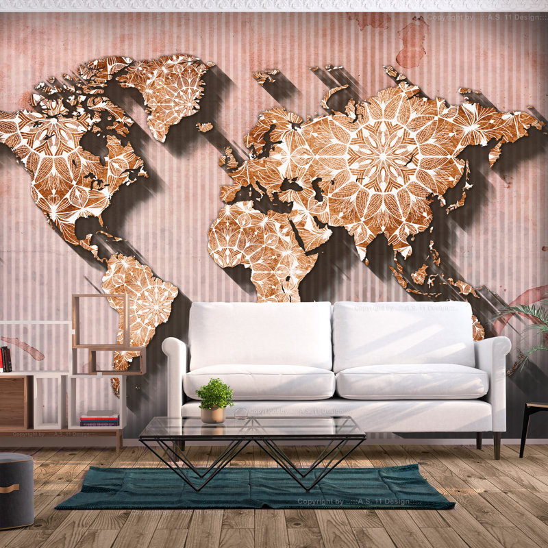Eaffaldano 3D Embossed Matte Peel & Stick Mural, 441 cm x 315 cm