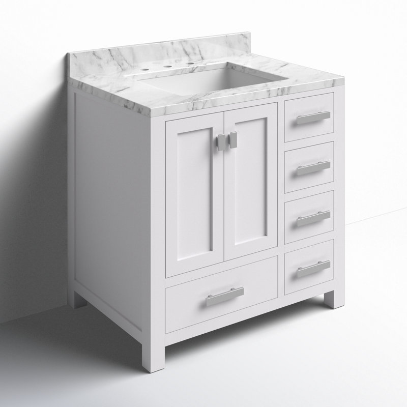 Ensemble de meuble-lavabo simple 36 po Steve, Blanc