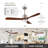 Frankin 52'' Solid Wood Ceiling Fan with LED Lights-772672697