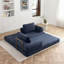 Canapé-lit convertible, canapé-lit pliant en velours côtelé, matelas de lit futon avec oreillers, canapé désossé pour le salon, bleu-1079136583
