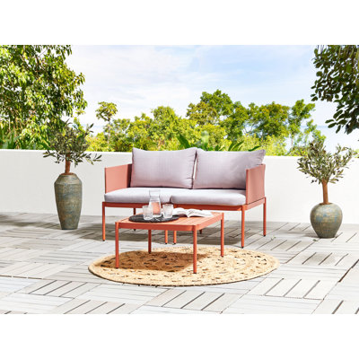 Jarif Metal 2 - Person Seating Group with Cushions
