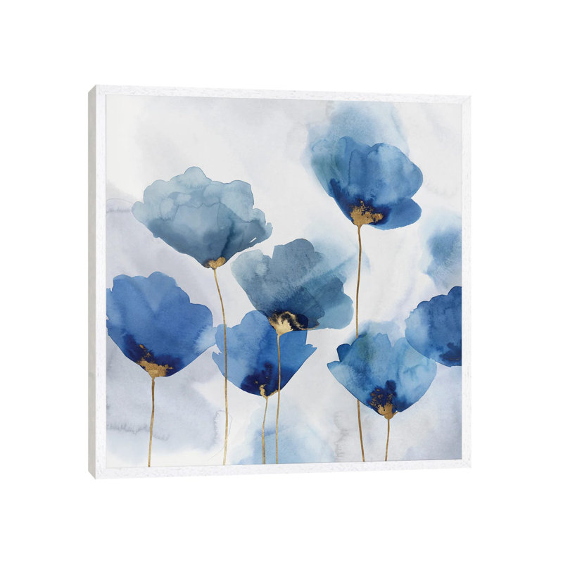 Pretty In Blue I by Isabelle Z - Painting on Canvas, 66.04 cm H x 66.04 cm W, White Framed