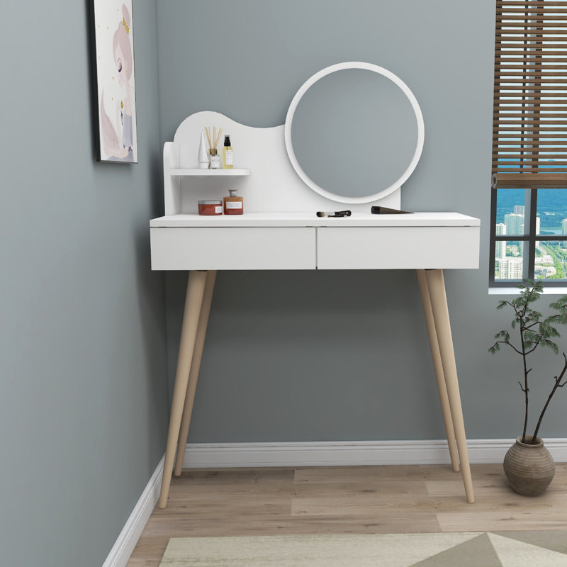 Dressing Table with Mirror Jennifer, White